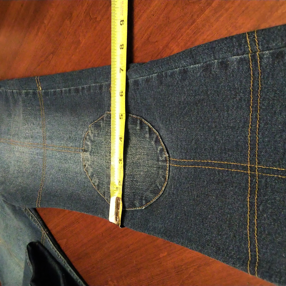 NWT Kosiuko Patchwork Y2K Vintage Size 27 Dark Jeans Low Cut Flare Knee Patches.